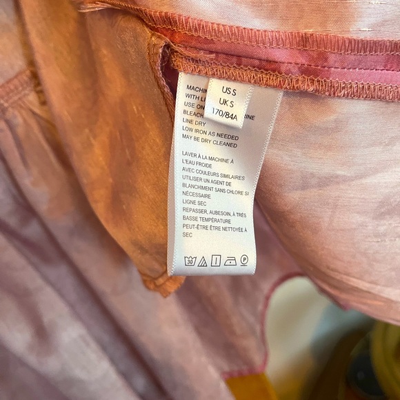 SZ S - Laura Ashley & Urban Outfitters Pink Anna Tie Neck Dress! - Picture 6 of 11